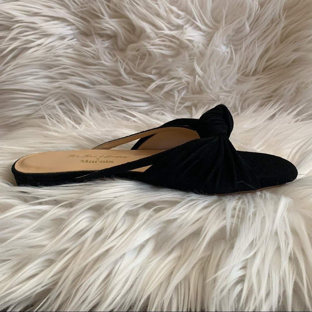 NWB Marais x For Love & Lemons Suede Slides - Picture 3 of 5